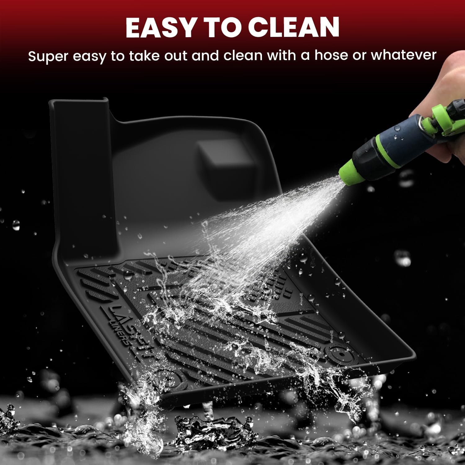 LASFIT Floor Mats for Volkswagen Atlas 2019-2026(Bucket Seat), All-Weather Protection TPE Car Mats 3 Rows Floor Liners & Trunk Mats & Seatback Mats Full Set for VW Atlas Accessories, Black - Image 5