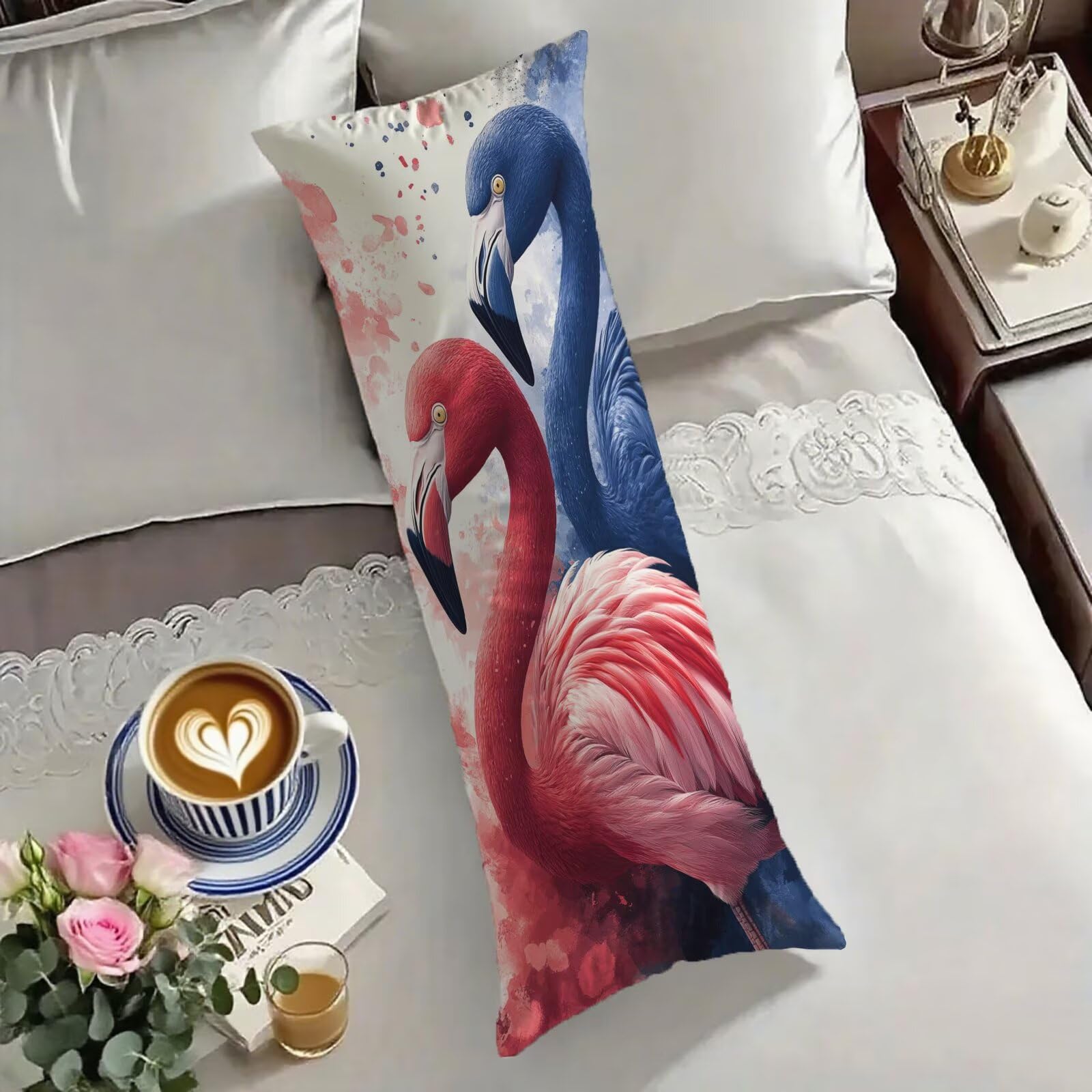 Housse coussin décoratif chambre 60x180 pour taie de traversin marine lit