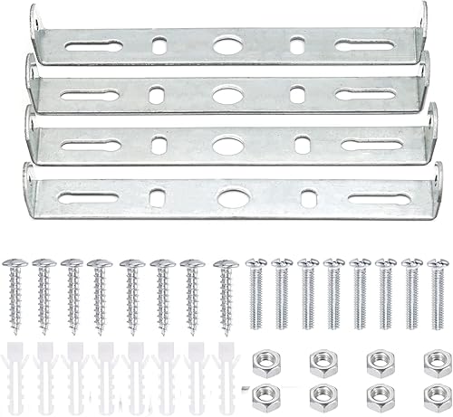 Miniatura 6 de Paquete de 4 soportes de montaje de lámpara universal, kit cuadrado, placa de luz de techo de 3.9 pulgadas, soporte de montaje en pared, barra