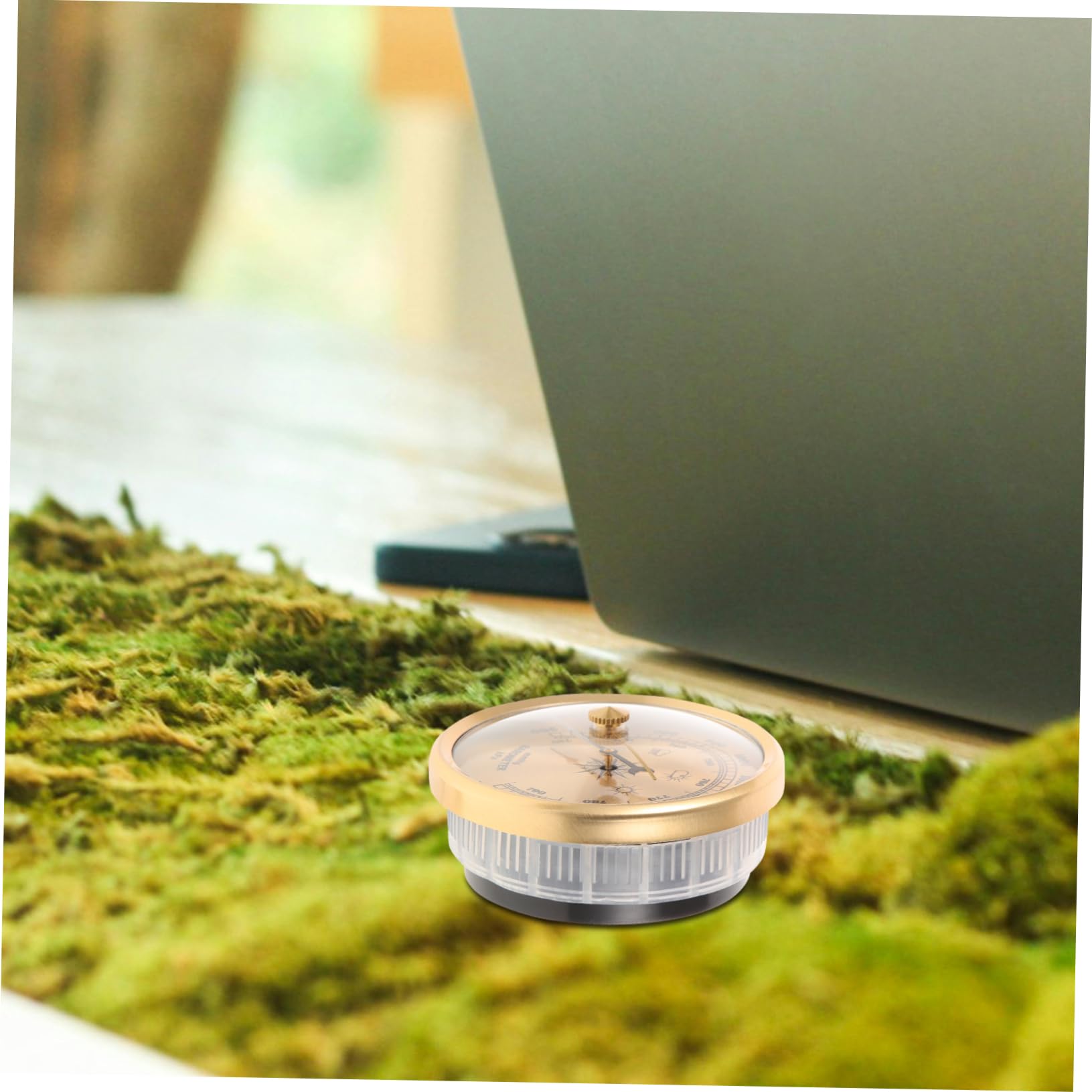 BESPORTBLE Barómetro Analógico Ajustable Con Esfera De Diseño De Punteros Medidor Presión Aire Doméstico Portátil Indicador Lluvia y Sol Para Uso Hogar y Exterior Herramienta Compact