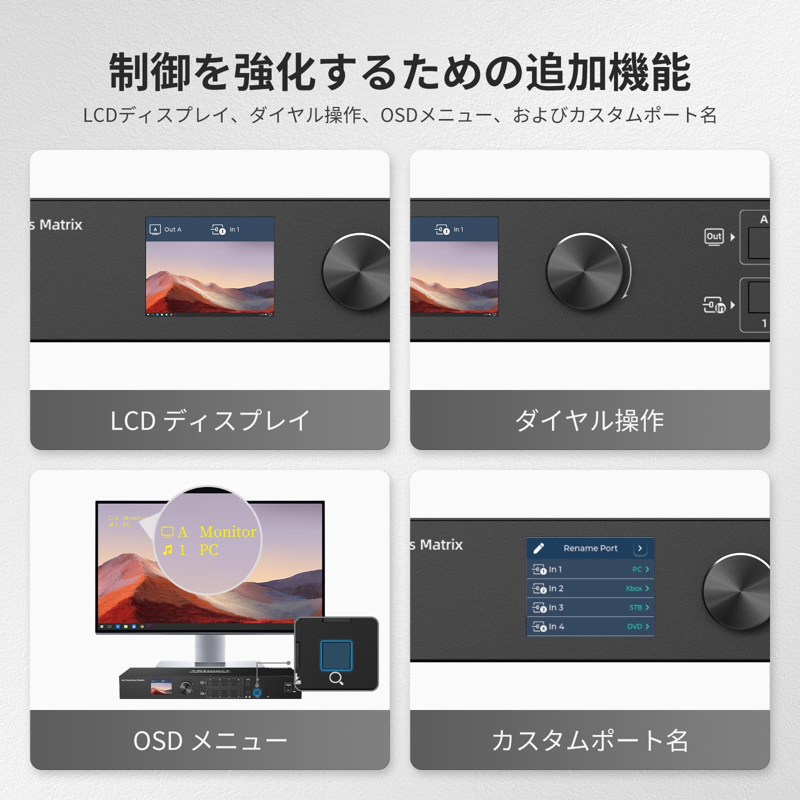 TESmart HDMI マトリックス 4入力4出力 PAP機能 切り替え器 Amazon.co.jp: TESmart HDMI マトリックス 4入力4出力 PAP機能
