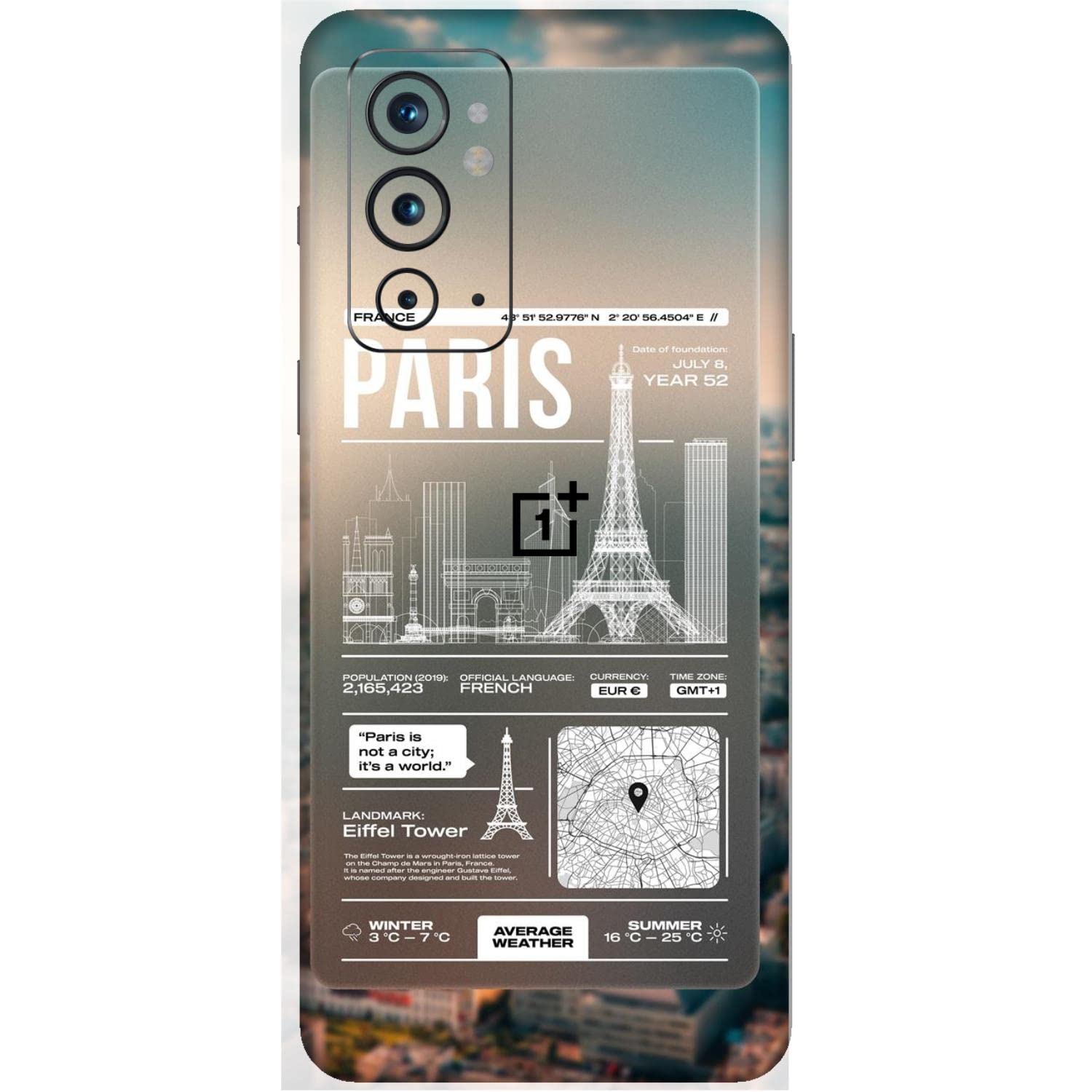 WRAP CRAFT Mobile Skin Sticker Compatible with OnePlus 9RT 5G Skin Not Back Cover, Camera & Back Protector Mobile Skin Wrap; KE-OnePlus 9RT 5G-90