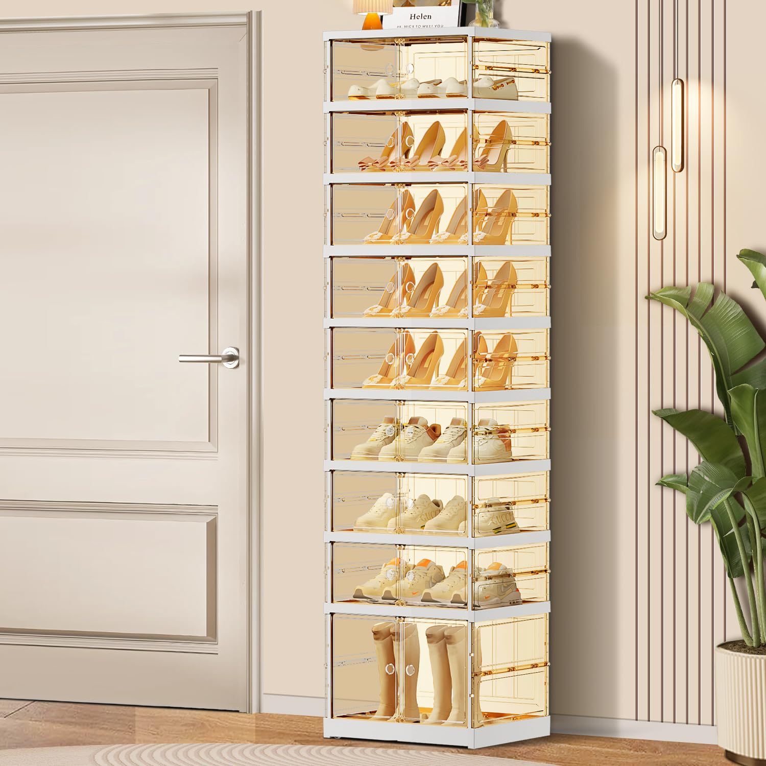 Amazon.com: CIMLORD 9-Tier Foldable Shoe Rack for Closet Entryway