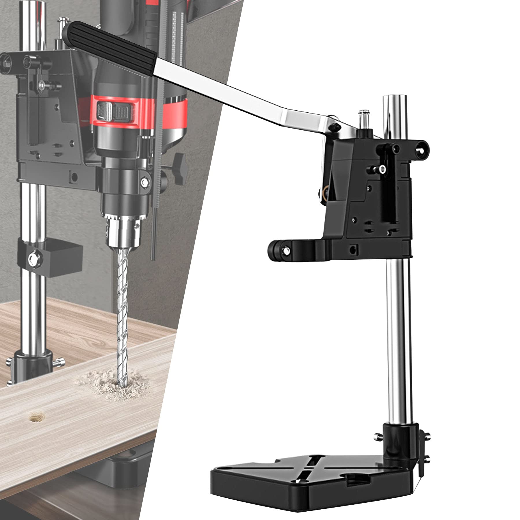 Drill Press Stand Benchtop, Drill Press Stand for Hand Drill, Adjustable Benchtop Drill Presses for Home DIY and Professional Repairs