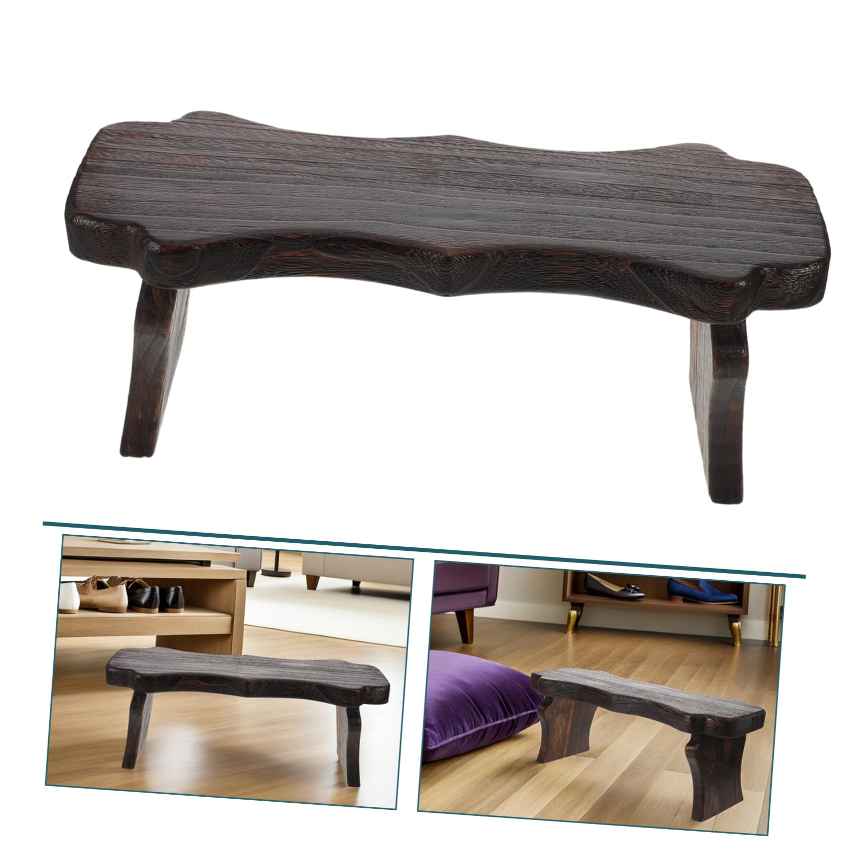IMIKEYA Tabouret Bois Massif Petit Tabouret Sol Portable Bois Massif Petite Assise