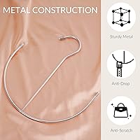 Vista 5 de ZEDODIER Perchas para cinturón, paquete de 2 organizadores de accesorios de armario plateados, organizador de armario para cinturón, corbatas