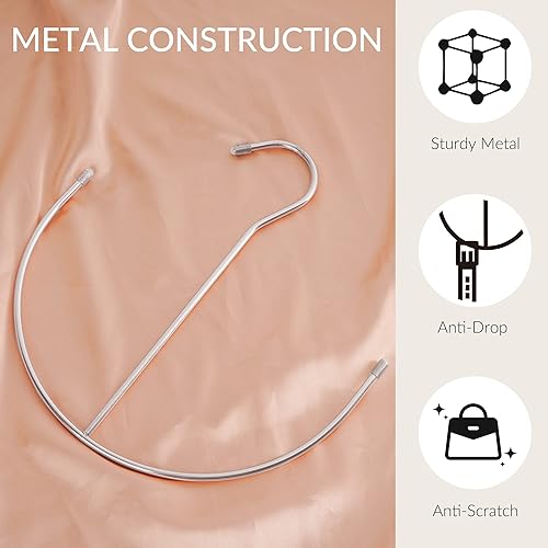 Miniatura 5 de ZEDODIER Perchas para cinturón, paquete de 2 organizadores de accesorios de armario plateados, organizador de armario para cinturón, corbatas