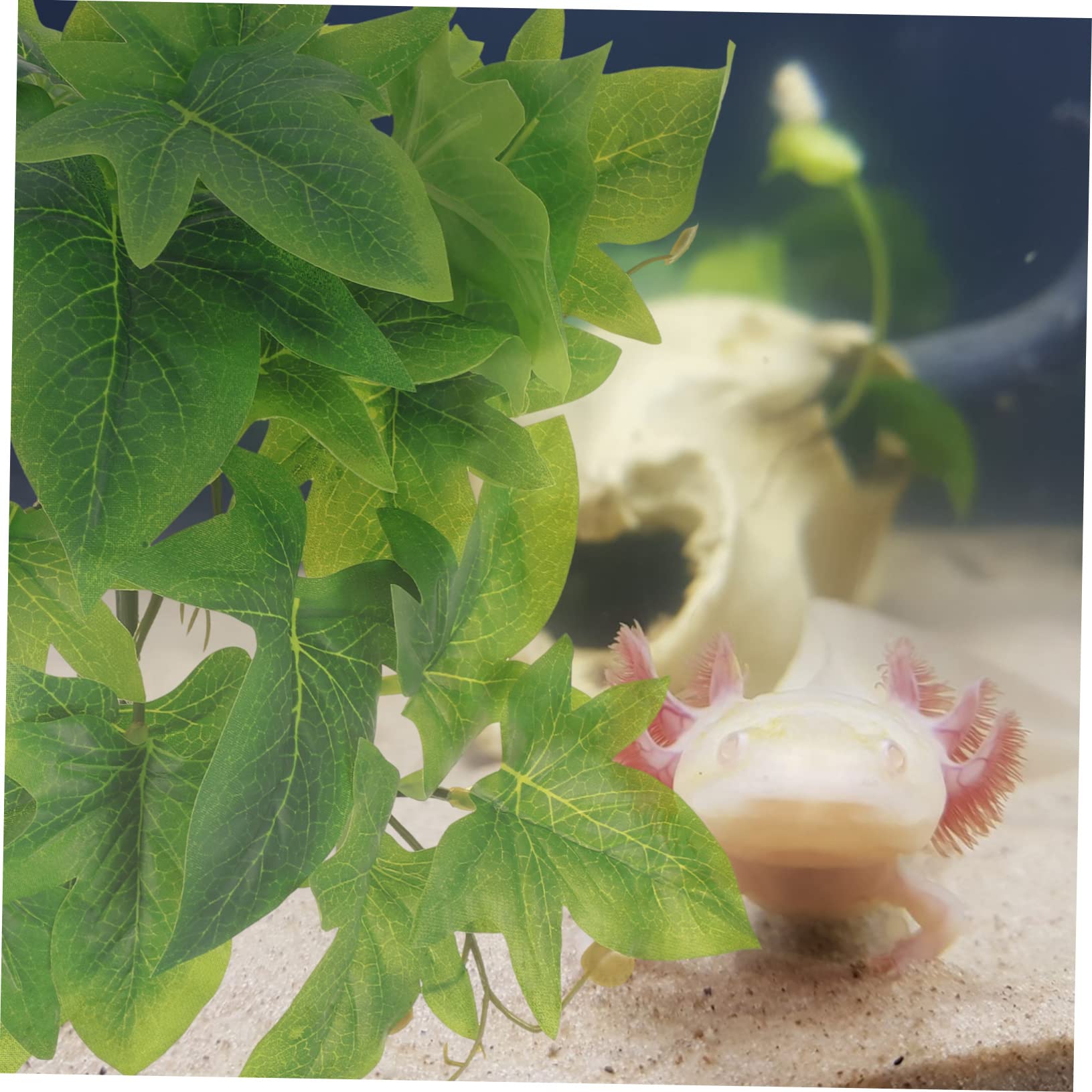 BESPORTBLE 5stücke Terrarium Kunstpflanze Wanddeko Für Reptilienbecken Simulierte Pflanze Für Aquarium Terrarium Langlebig Dekorative Kletterpflanze Für Eidechsen Und Schlangen