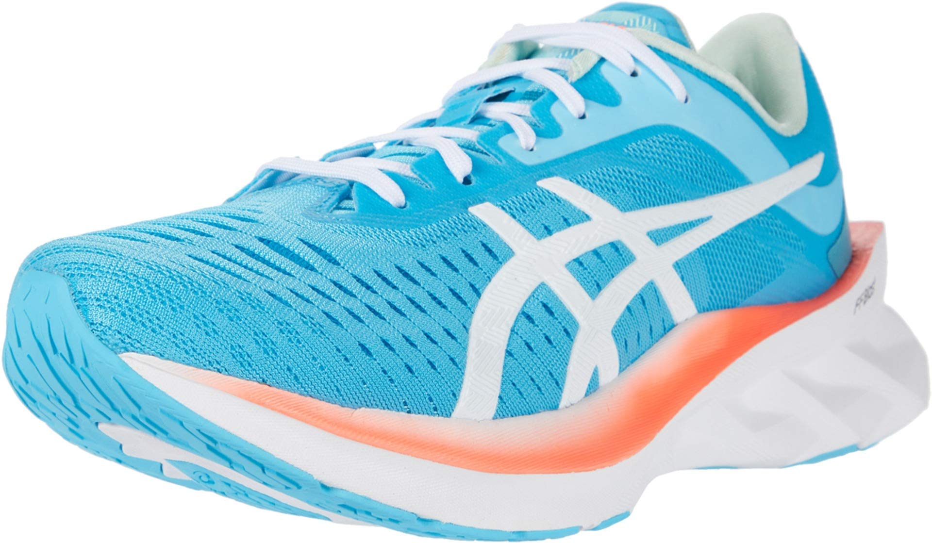 ASICSWomen's Novablast Running Shoes, 5, Aquarium/White
