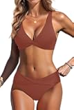 Women Two Piece Swimsuit - Knot Twist Bikini Set V Cut Bathing Suit 2026 Teen Bikini