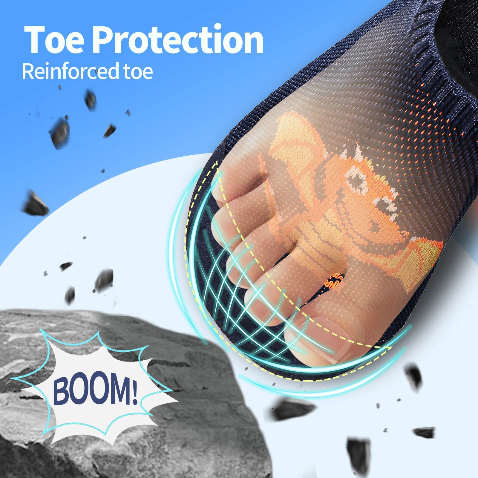 WateLves Pantofole per Bambini Unisex Scarpe a Magli Antiscivolo Ciabatte da Casa per danno la sensazione di camminare a piedi nudi Antiscivolo & Leggero