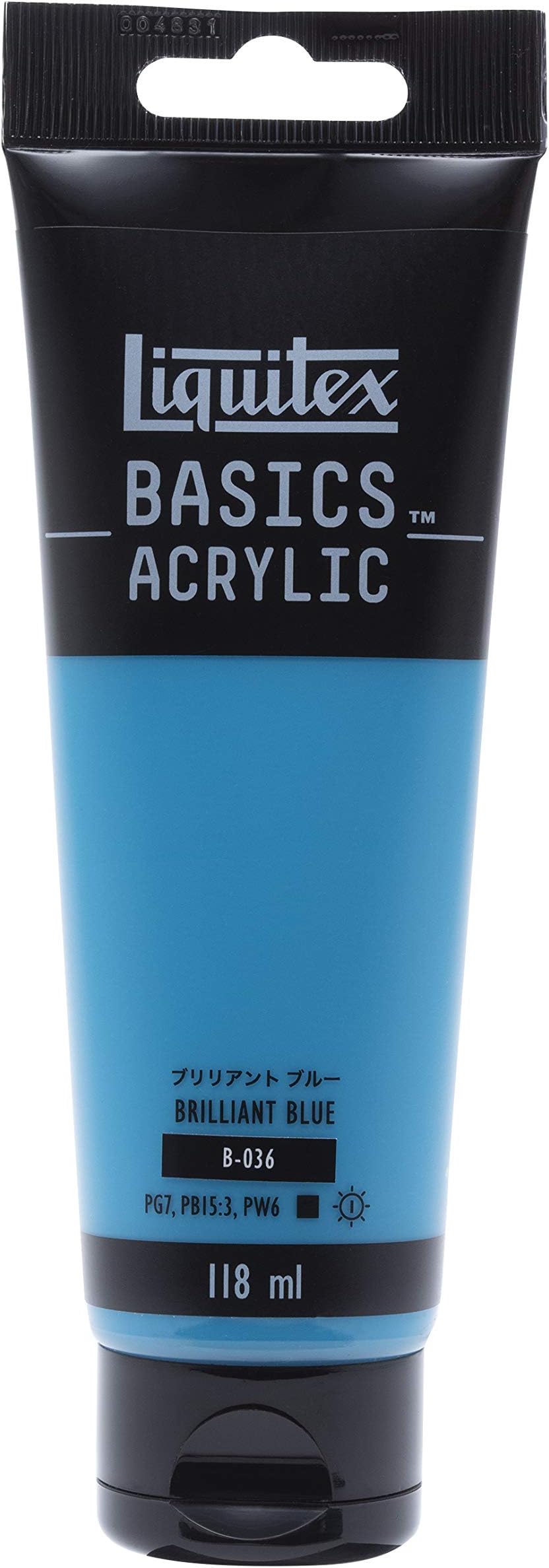 LIQUITEX Acrylic Paint Basics B-036, Brilliant Blue, 4.0 fl oz (118 ml)