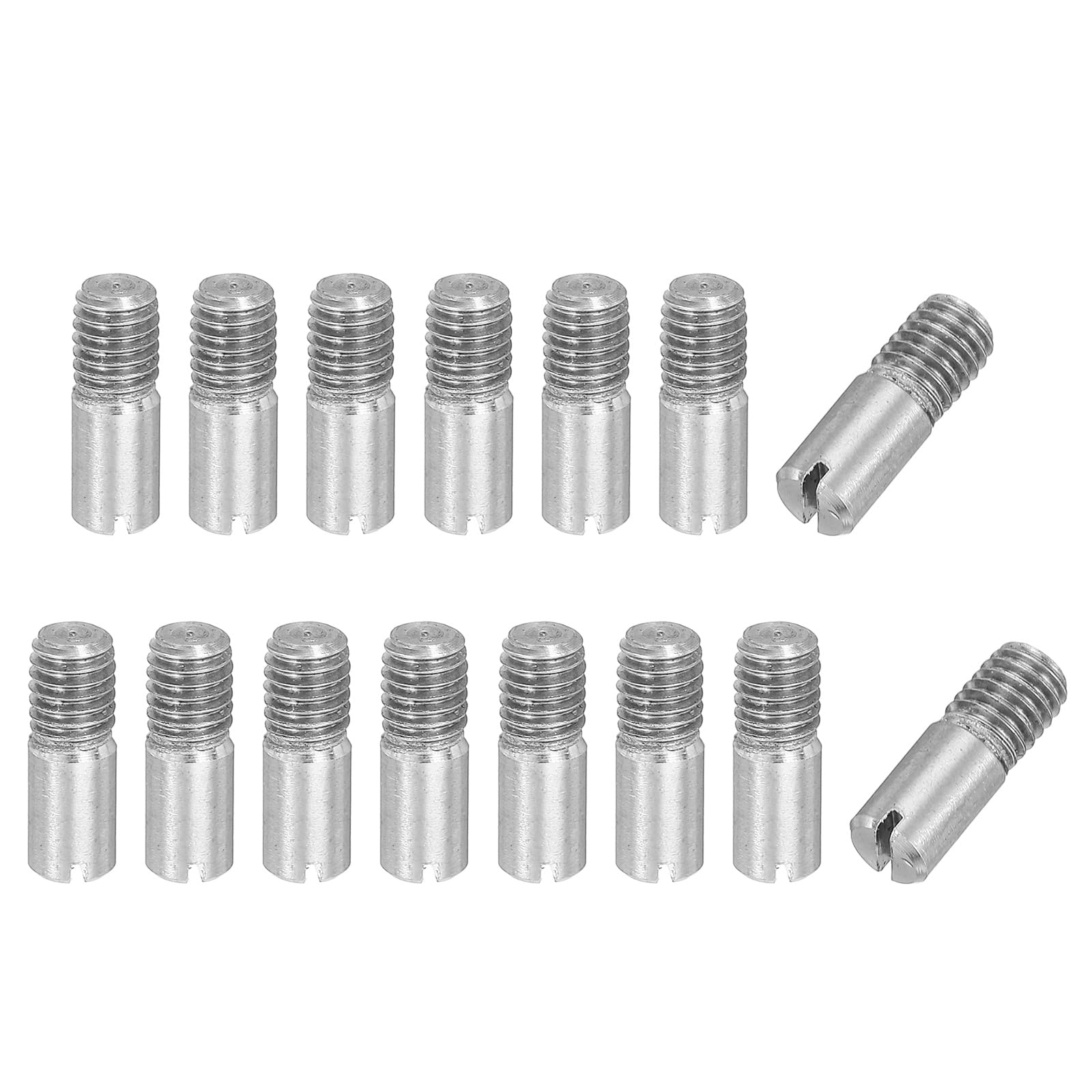 PATIKIL M5 x 14mm Slotted Cylindrical Pin, 15 Pcs 304 Stainless Steel Dowel External Thread Slotted Pin Screw for Home Furniture Cabinet Improvement, Silver Tone โ image 1