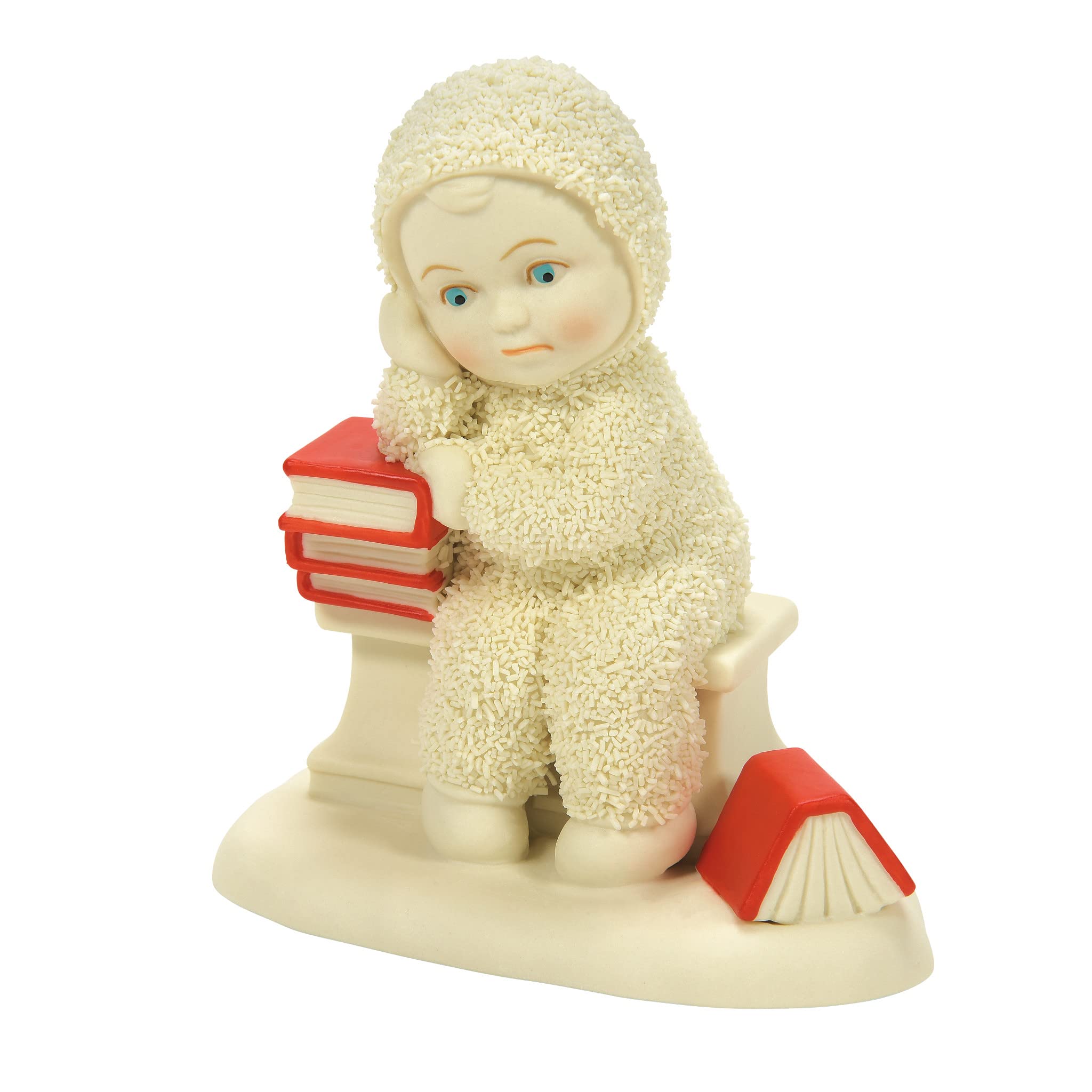 Department 56Snowbabies Christmas Memories Many Books So Little Time Figurine, 4.02 Inch, Multicolor