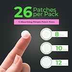 Oxy Invisible Pimple Patches for Acne, 26 Count – Hydrocolloid Pimple Patch with Tweezers, Variety Pack – Absorbs Pus, Long-Lasting, Day & Night Use