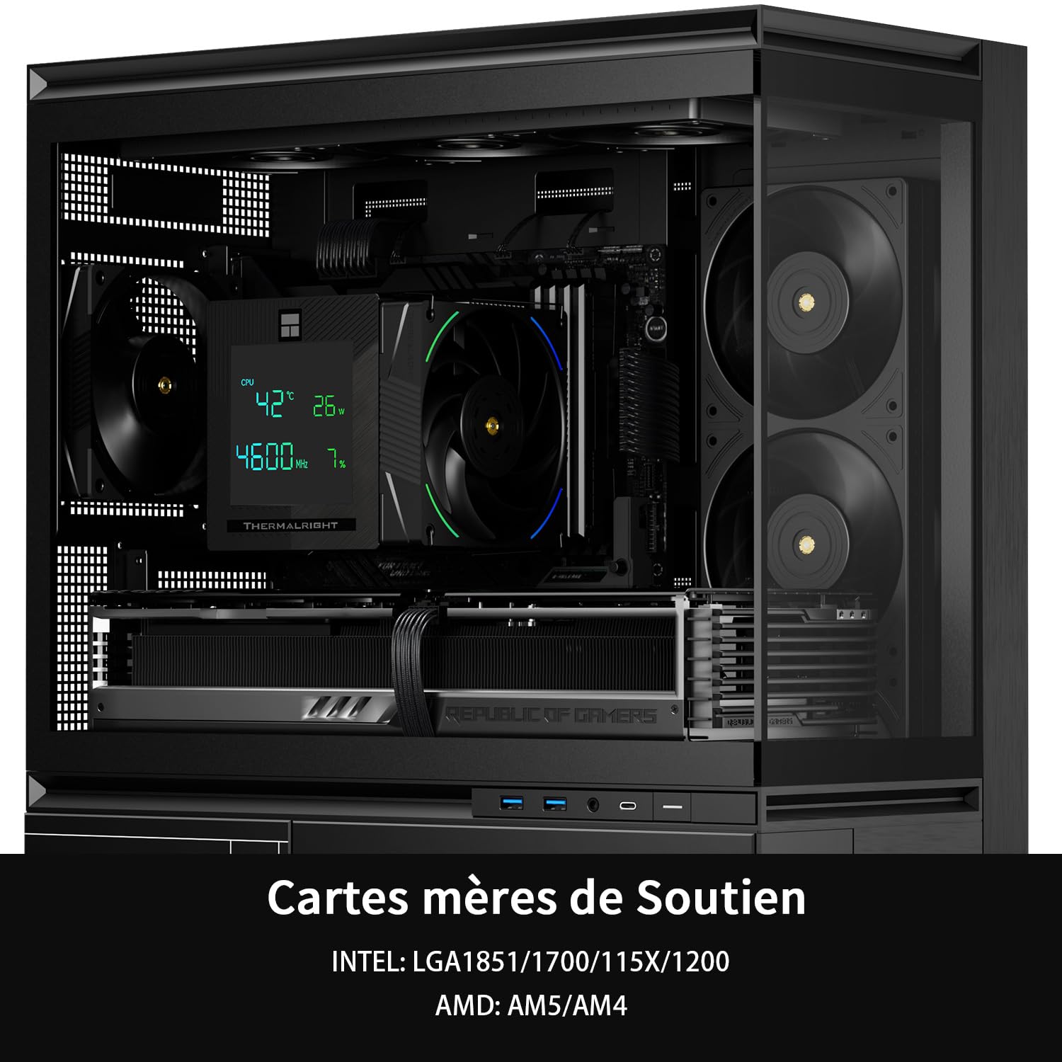 Thermalright Phantom Spirit 120 - Ventola digitale EVO, 7 tubi termici, doppia ventola PWM da 120 mm, display digitale sul coperchio, per PC AM4/AM5/Intel LGA1700/1851/1150/1151/1200