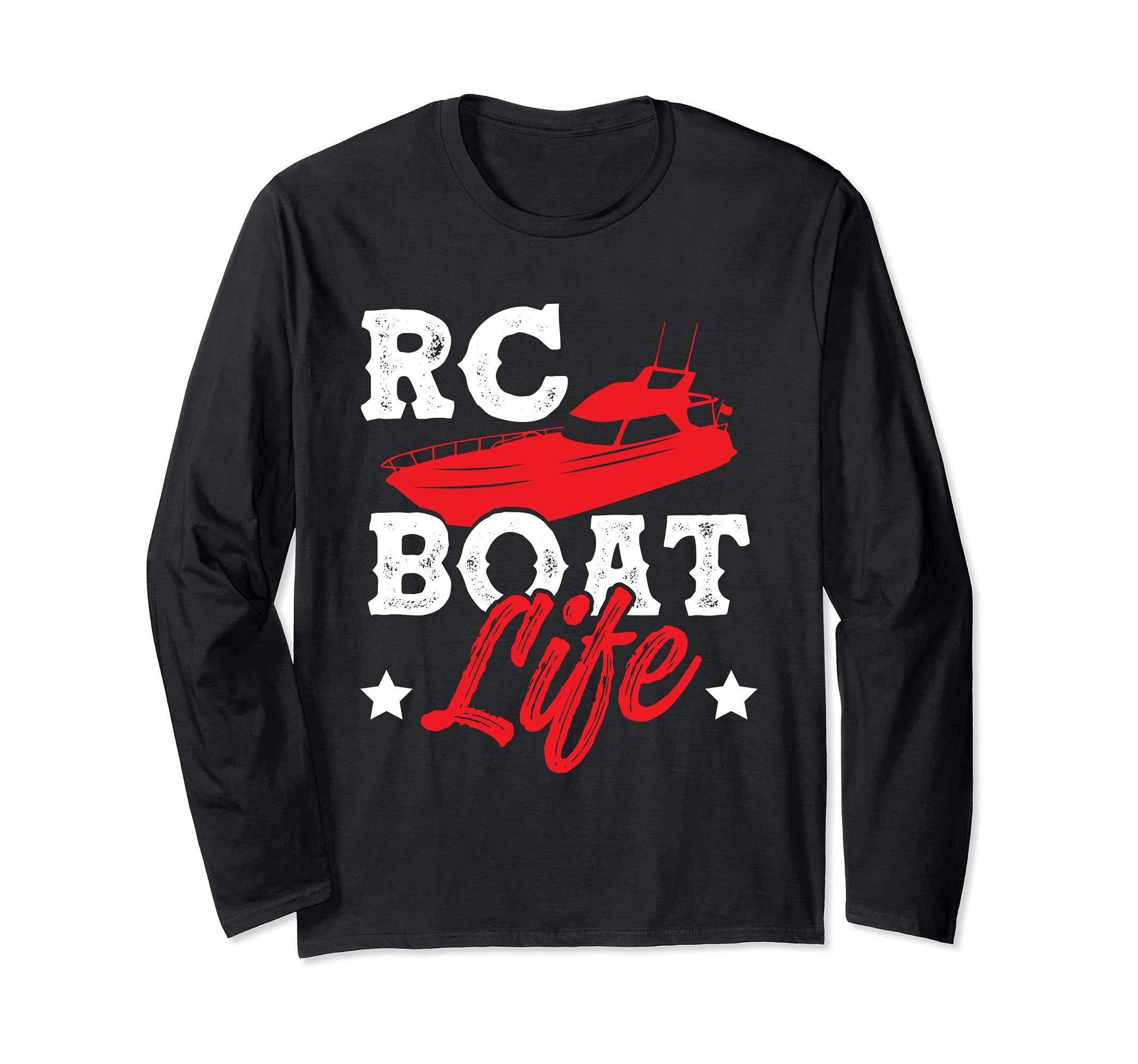 RC Boat Life Remote Control Boat Racing Collector Funny Long Sleeve T-Shirt, Black