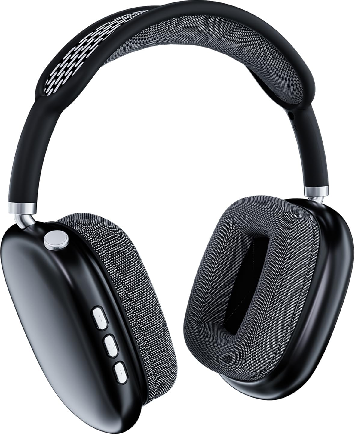 HM05 BaseTone Wireless Over-Ear Headphones with Mic, 20H Playtime, Deep Bass, Bluetooth 5.3, Foldable Lightweight for Home Office, Travel, Cellphone, PC, Black