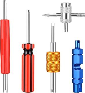 5pcs Tire Stem Removal Tool,Tire Valve Stem Removal Tool Set, Valves Stems Tools for AC Valves Core Removals, Trucks, Motorcycles, Bikes