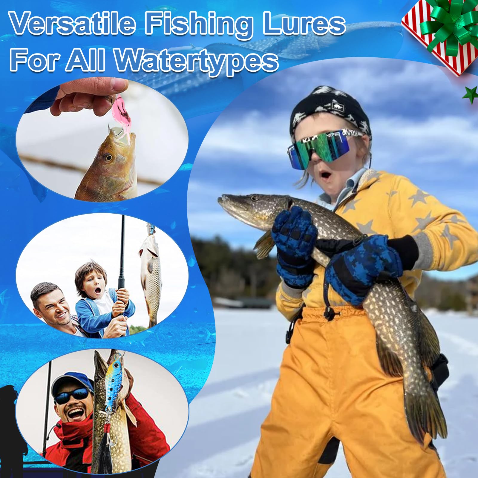 Calendario de Adviento 2025 Pesca Hombre - 24 Días Navidad con Señuelos y Herramientas Regalos