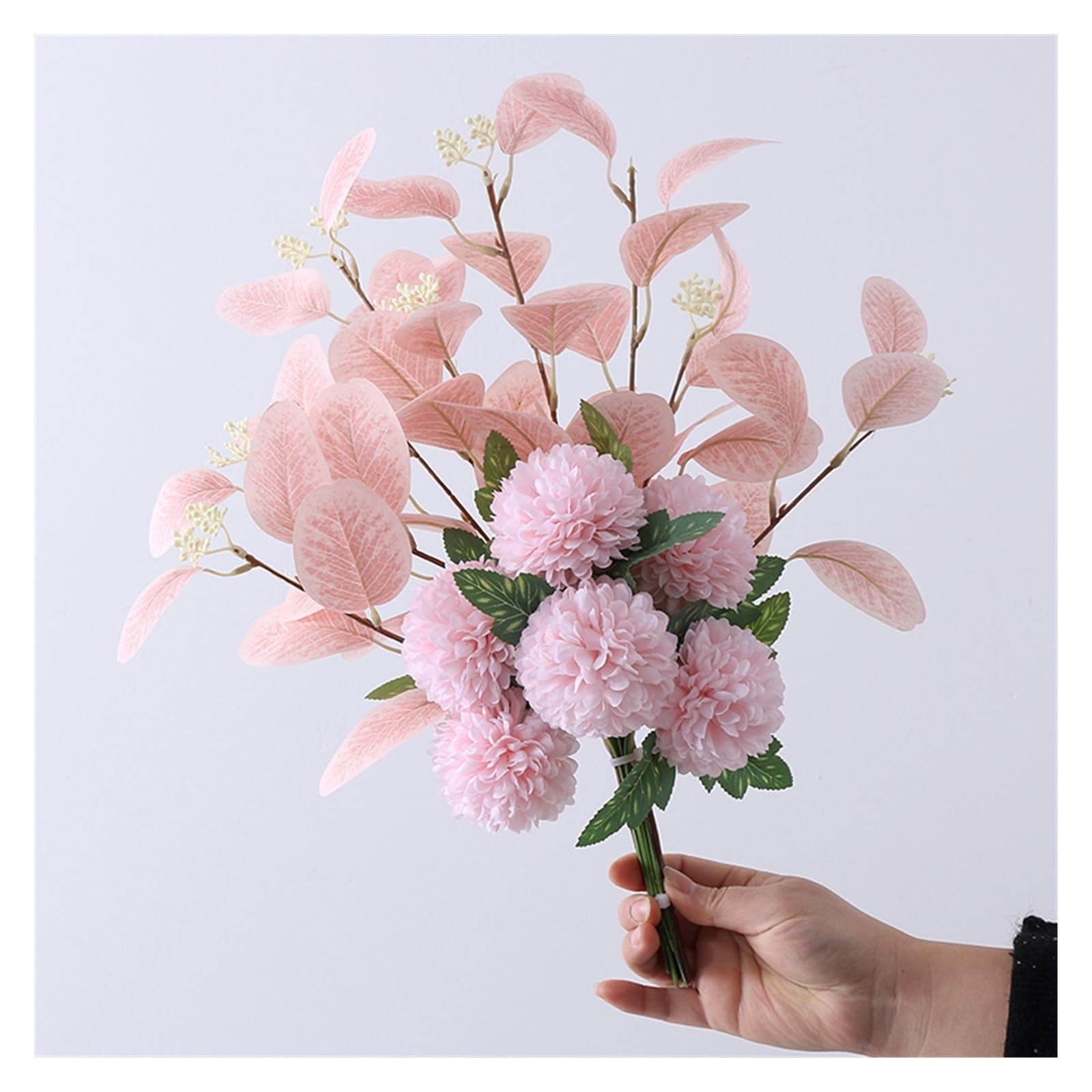Fausses fleurs bouquet d'anémones artificielles en soie blanche H