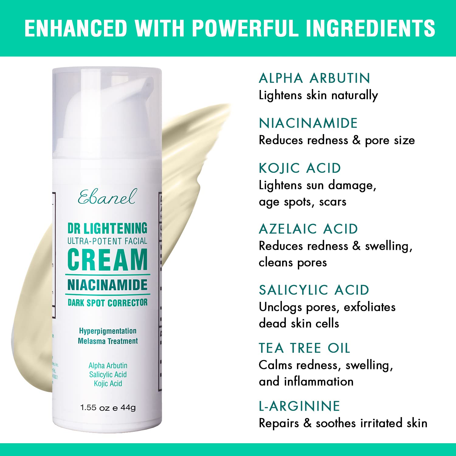 Ebanel Dark Spot Remover for Face Cream Skin Lightening Dark Spot Corrector for Melasma and