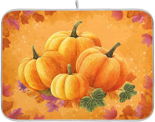 Vista 22 de Nautical Ocean Sea Turtle Dish Drying Mat for Kitchen Counter 18x24 in Starfish Retro Map Microfiber Drying Mats Absorbent Reversible Dish Pad Large