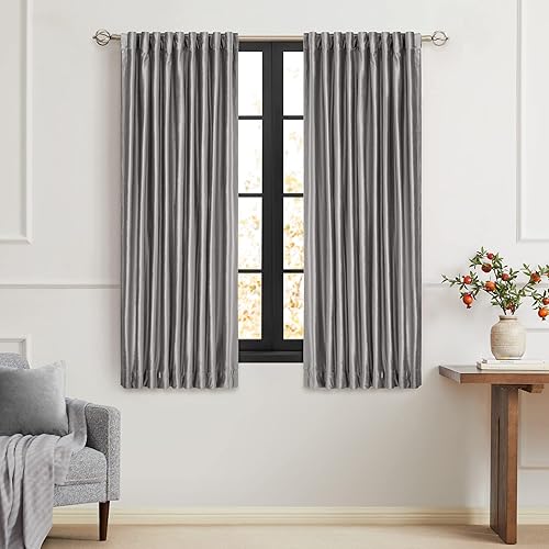 Vista 160 de PRIMROSE Juego de 2 paneles opacos de cortinas de terciopelo con trabillas traseras, 72 pulgadas largo, para la sala o dormitorio, decoran ventana