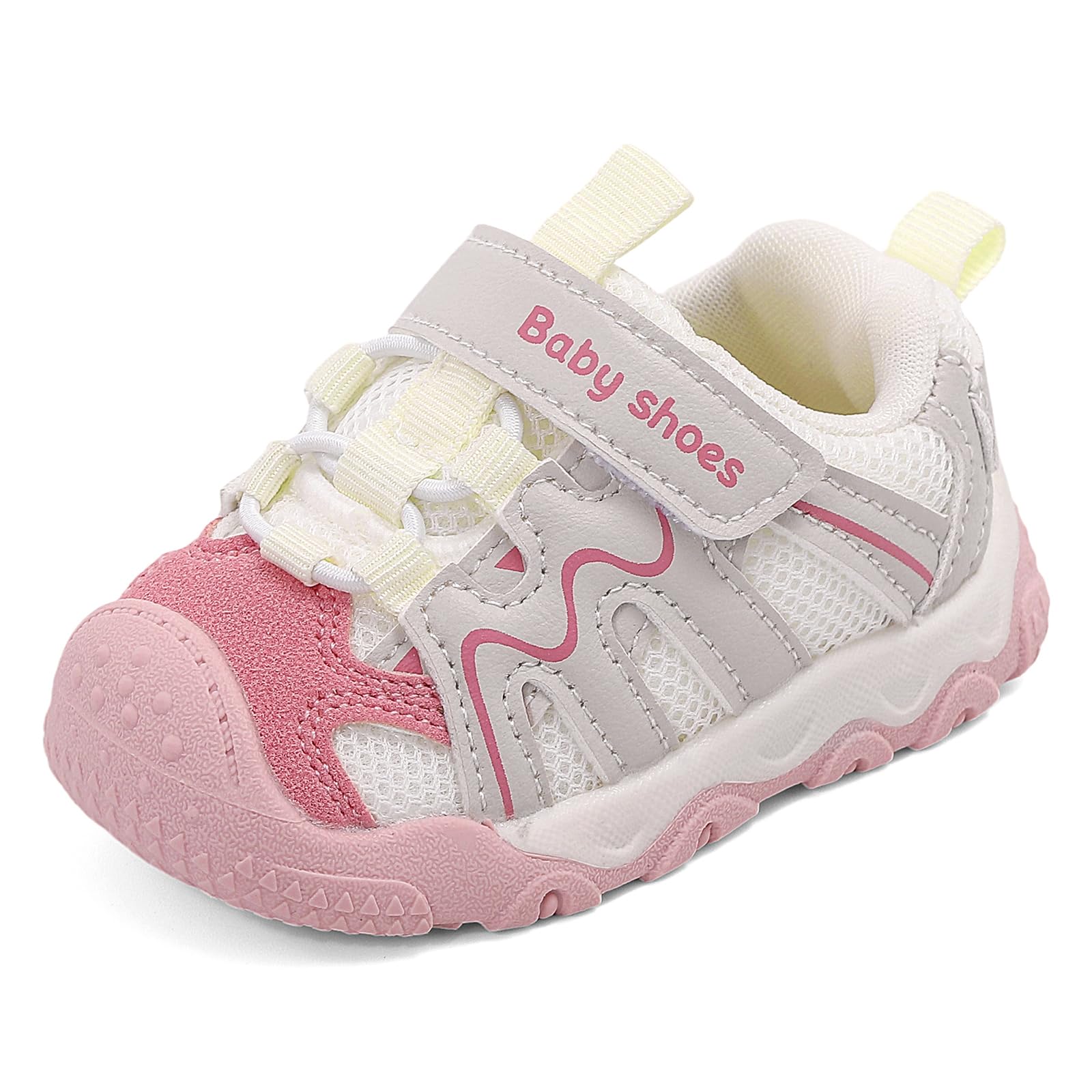 MASOCIO Scarpe Primi Passi Bimbo Bimba Neonato Scarpe Bambino con Suole Gomma Morbido Antiscivolo