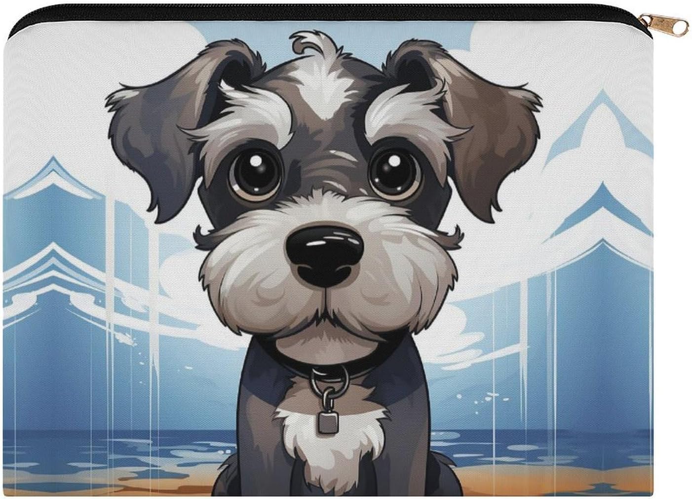 Adorable Schnauzer Makeup Bag Small Cosmetic Pouch with Zipper