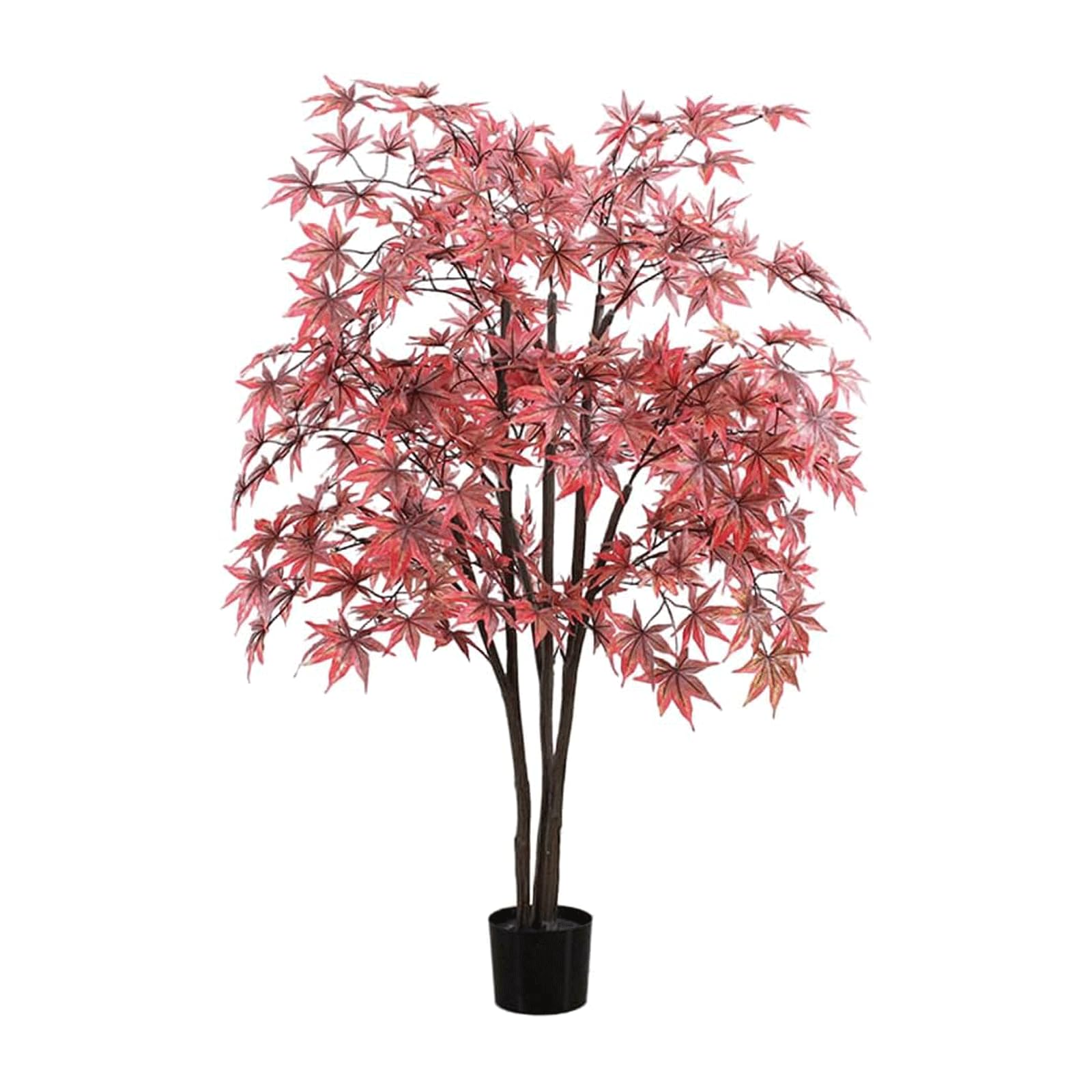 HCZKIUJY Artificial Maple Trees Artificial Trees 150cm/4.9 Ft Artificial Plant Attractive Potted Plant Faux Tree Realistic Faux Plant (A)