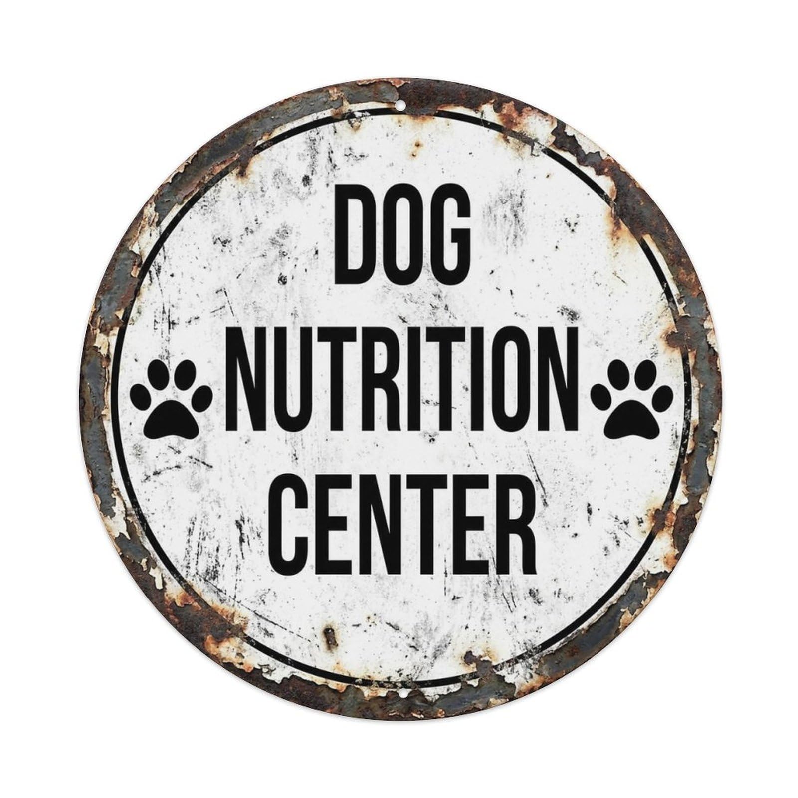Vintage Dog Nutrition Center Hub Vintage Metal Tin Sign Plaque Wall Decor for Cafe, Club Bar, Office, Garden Metal Poster 8x8Inch
