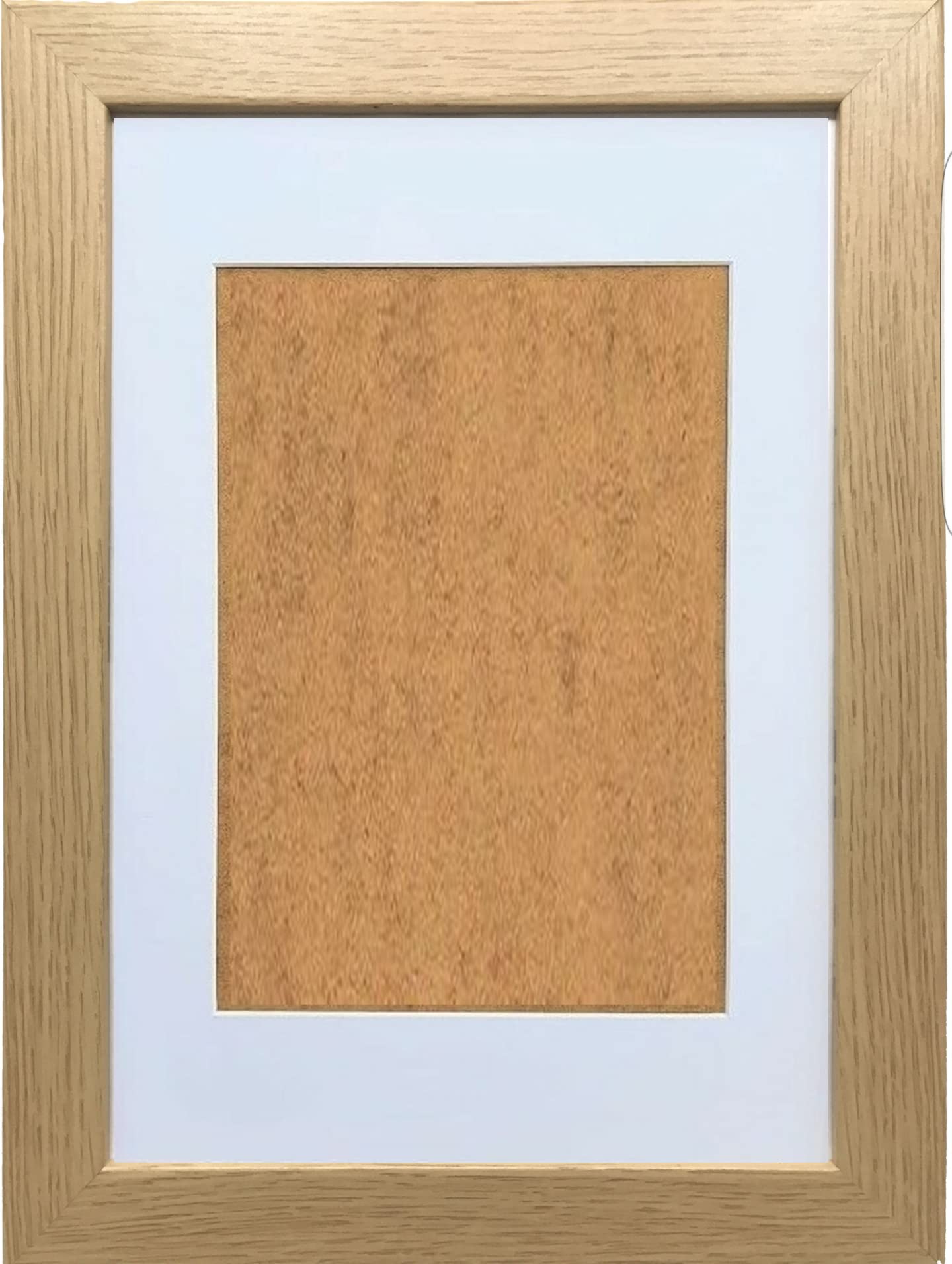 PIF Oak Frame With White Mount (Oak Frame With White Mount, 18x16 For 16x12 Picture)