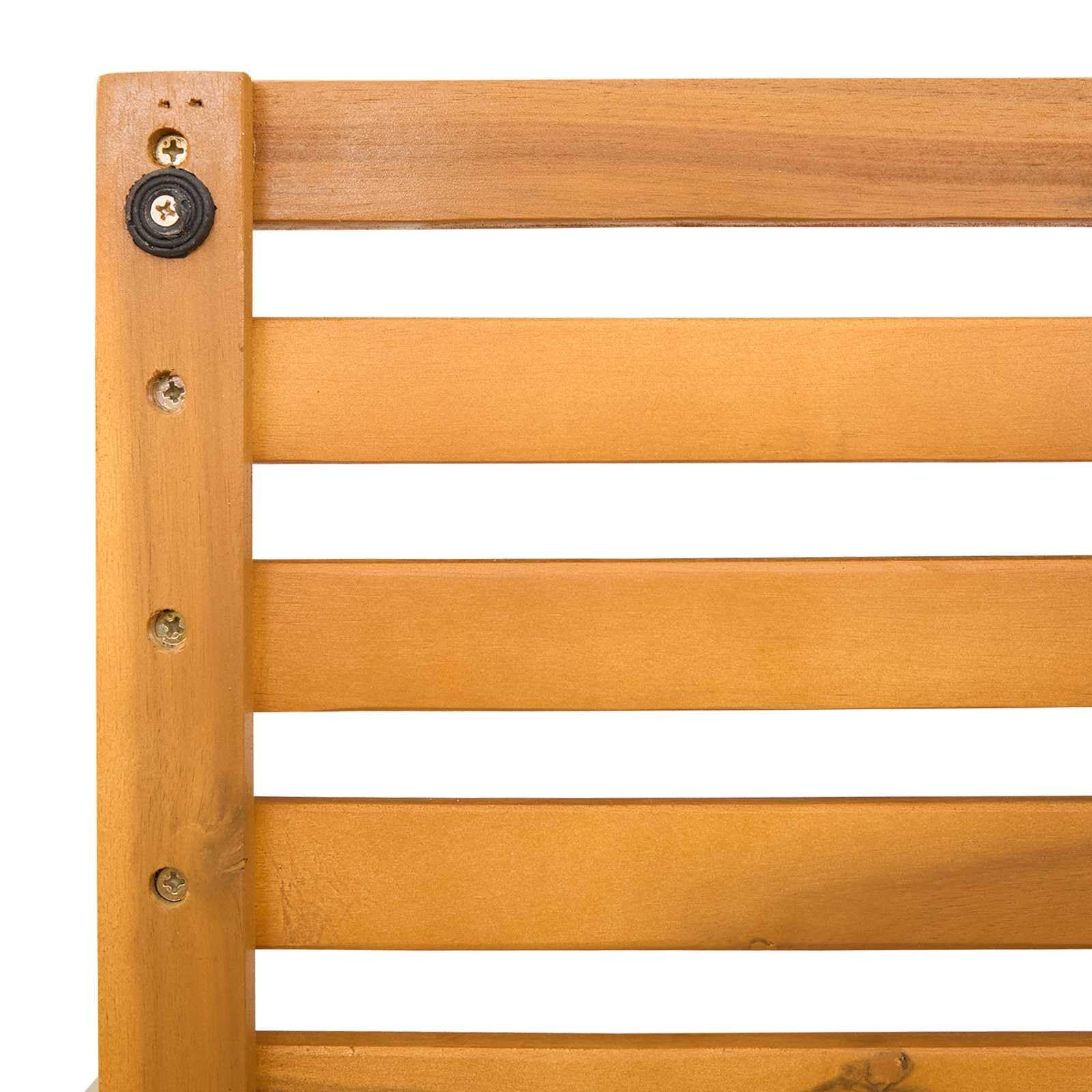 Badematte Holz 100 x 53 cm Duschvorleger rutschfest geölt braun für Badezimmer Sauna Wellnessbereich