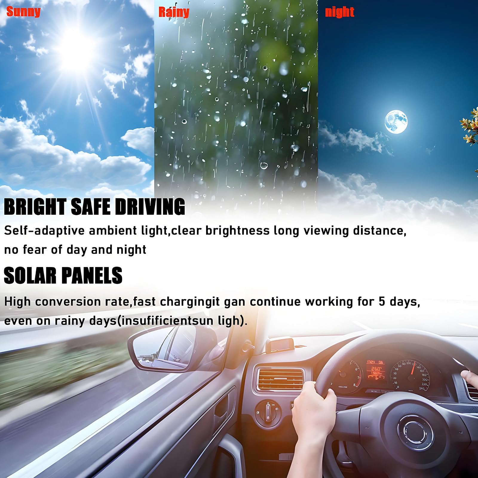 Señal de retroalimentación de velocidad de radar alimentada por energía solar con alto brillo reflectante para seguridad vial y fácil instalación