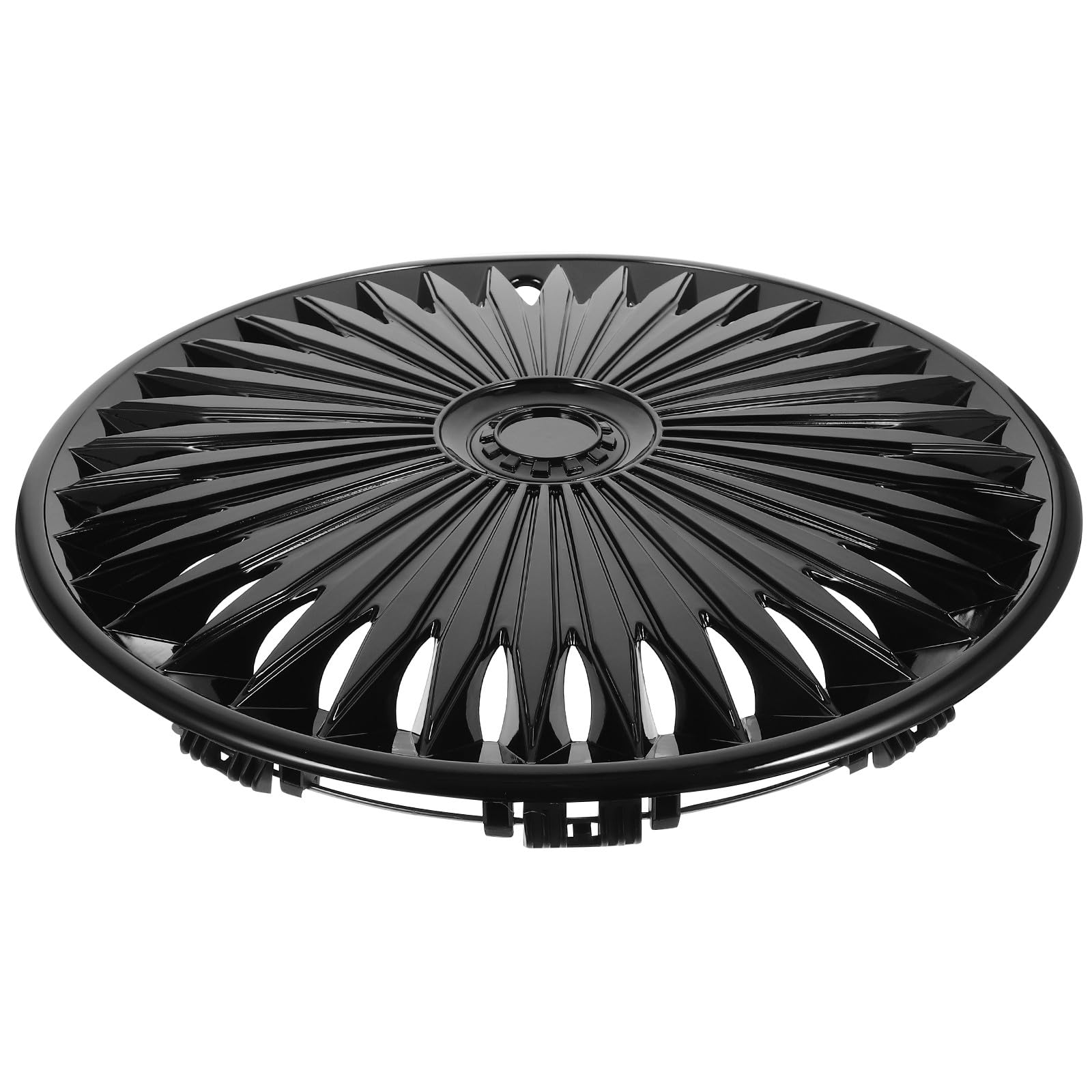 Radnabenkappen aus Robustem Pp Material Dekorative Radnabenabdeckungen für Auto 15 Zoll Einfache Montage Schwarzes Design für Fahrzeugschutz