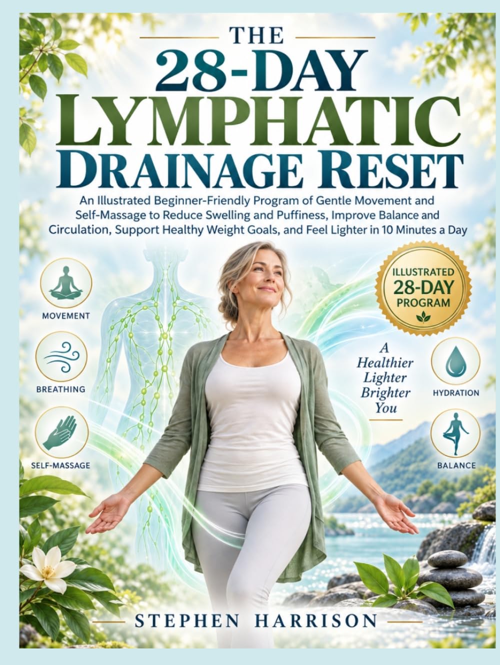 The 28-Day Lymphatic Drainage Reset: An Illustrated Beginner-Friendly Program of Gentle Movement and Self-Massage to Reduce Swelling and Puffiness, ... Goals, and Feel Lighter in 10 Minutes a Day
