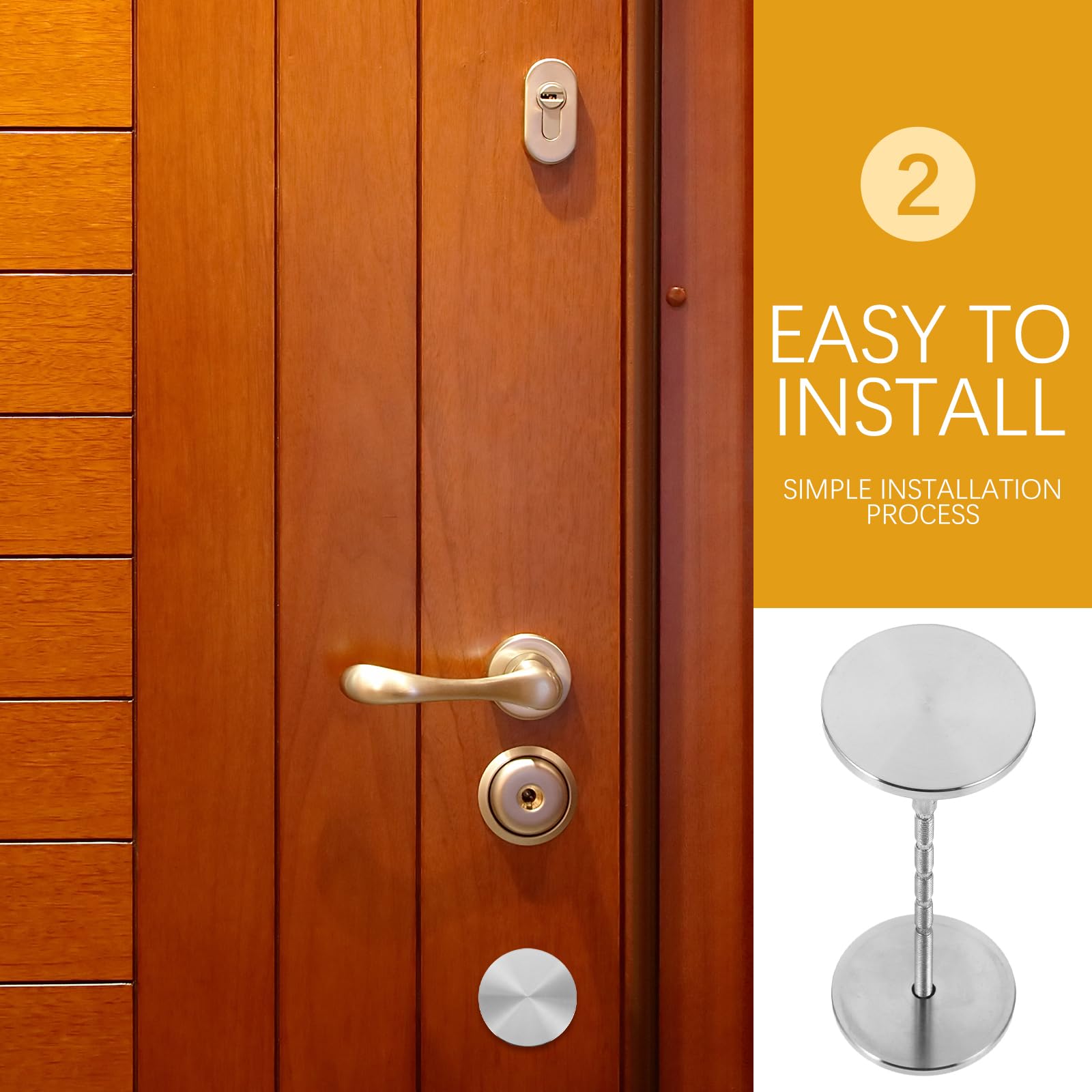 Door Hole Cover Plates - 2-5/8 Inch Round Deadbolt Hole Filler In Matte Black (2 Pack)