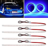 Vista 13 de Tiras de luz led verdes, tira de luz interior de 24 pulgadas 12V IP68 impermeable y cortable para coche, motocicleta, barco, carrito de golf