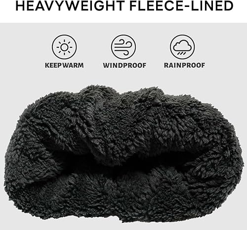 Miniatura 4 de ACUSHLA Gorro de invierno impermeable y resistente al viento, forro polar grueso para hombres y mujeres, gorro de reloj cálido para clima frío