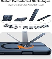 Vista 2 de TORRAS Funda magnética con soporte de 360° para iPhone 16, protección completa de la cámara, compatible con MagSafe, protección contra caídas