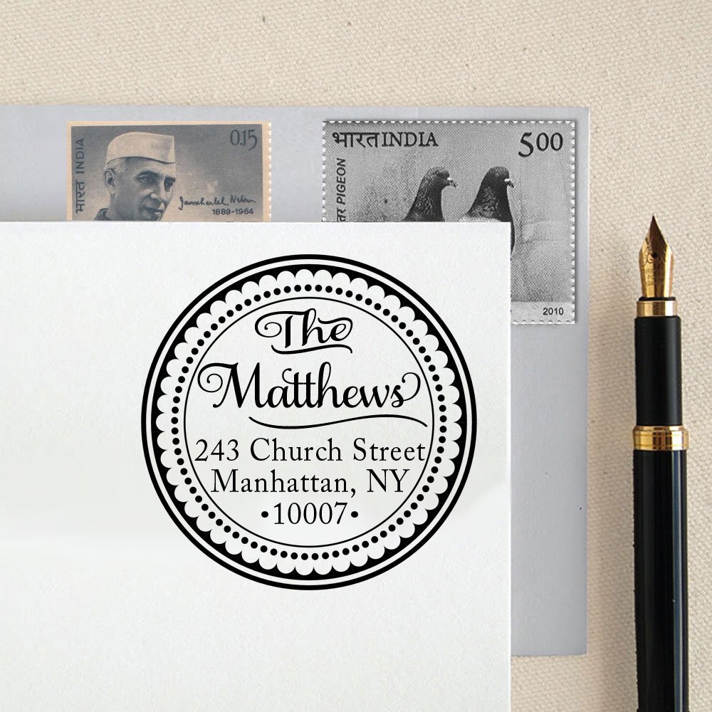 Kundenspezifische runde Adressen-Stamp-Adresse Personalisierte Stempel