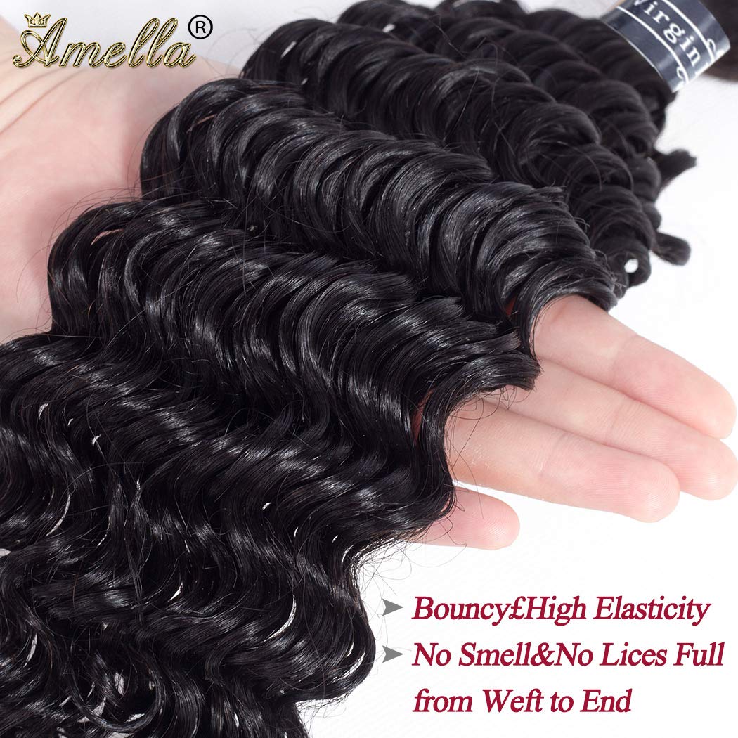 Amazon.com : Amella Hair 8A Brazilian Deep Wave Bundle Human 