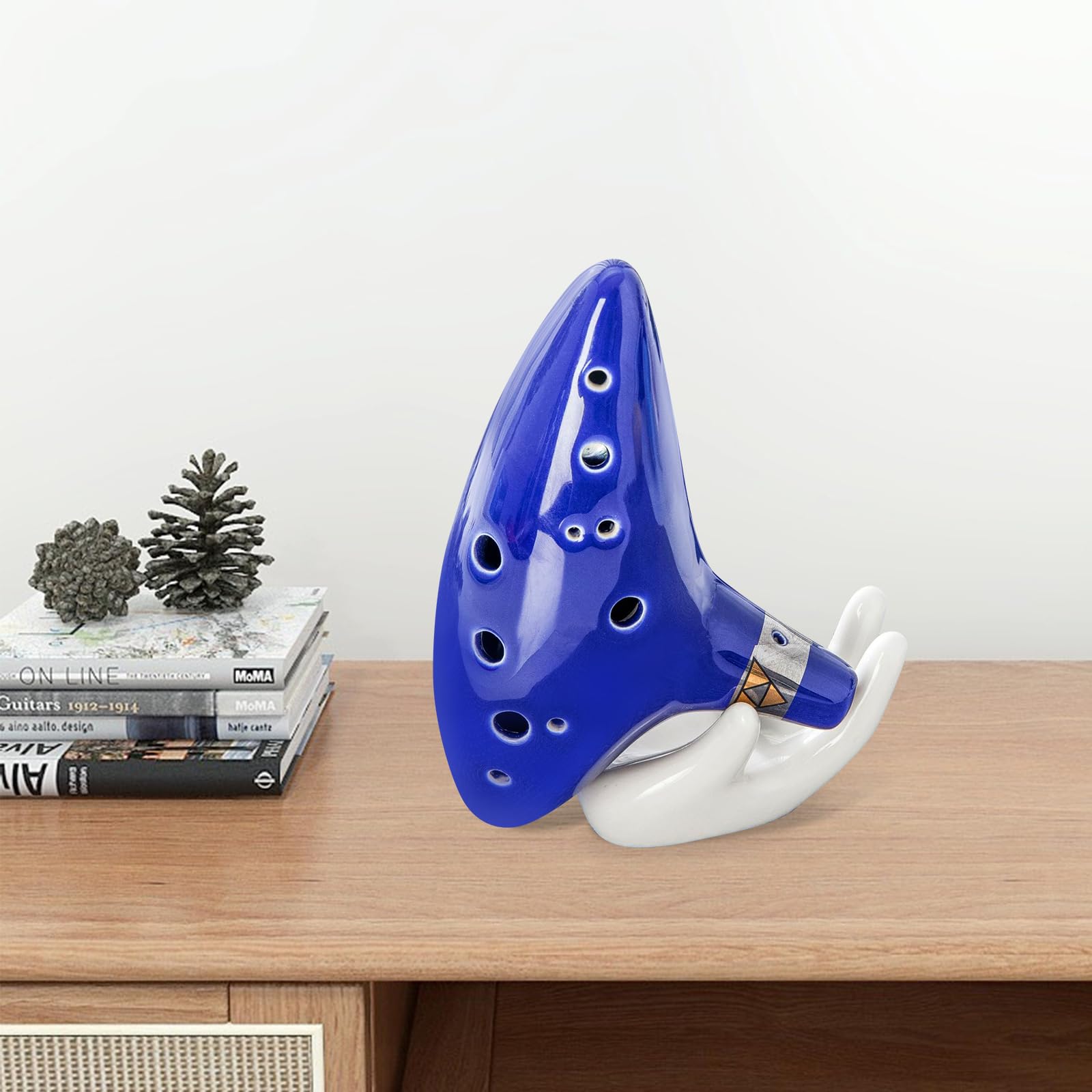 Ocarina 12 Fori In Do Alto - Strumento Musicale Per Principianti, Con Spartiti, Custodia E Cordino, Colore Blu