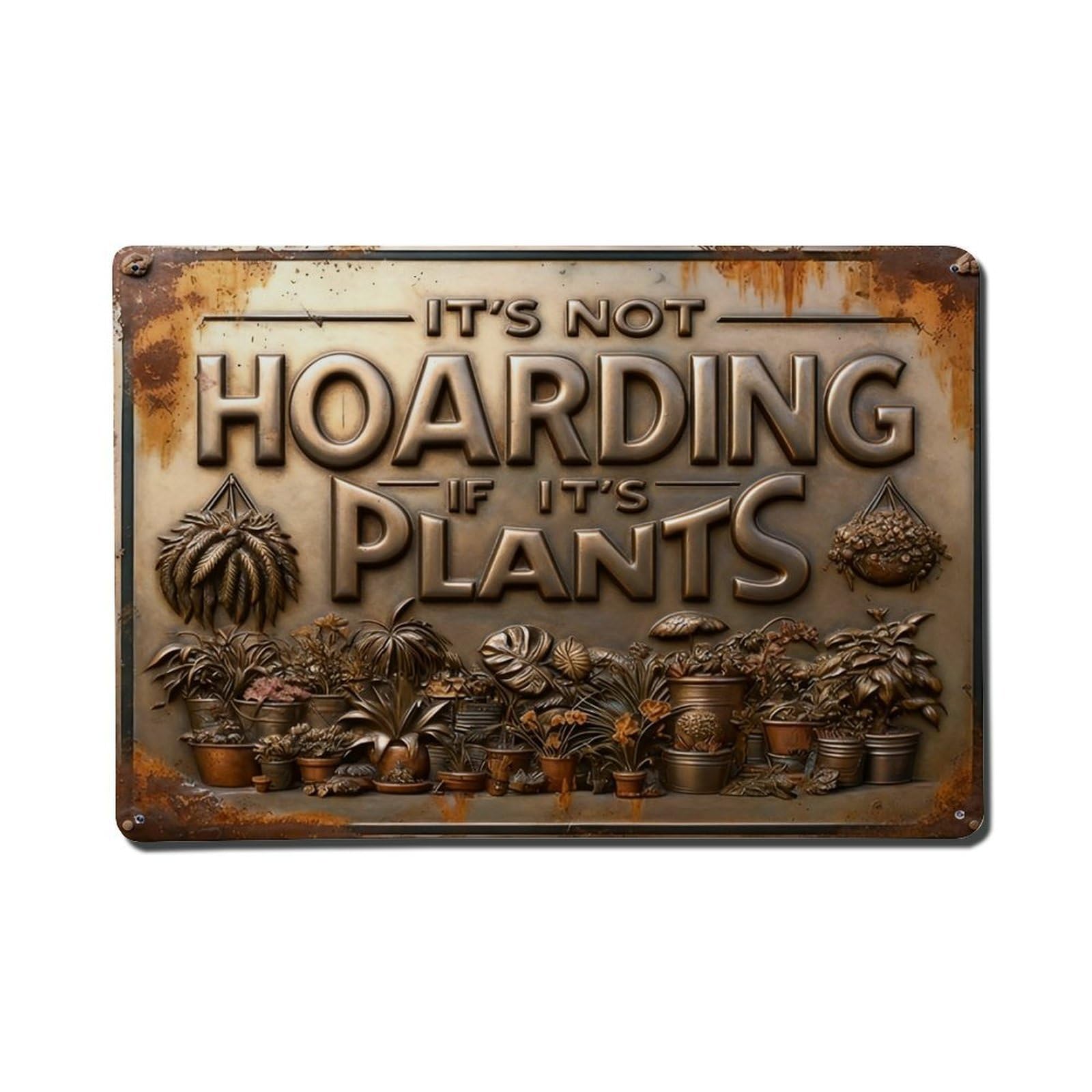 Iageret Vintage Plant Collection Sign Art Metal Tin Sign Retro Wall Decor, Bar Garage Cafe Kitchen Home Wall Art Poster Decoration 8X12inches