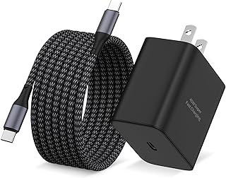 45W USB C Charger, Super Fast Charger Block Type C Plug Adapter with 10FT USB C to USB C Charger Cable Cord for Samsung Galaxy S23 Ultra/S23/S23+/S22 Ultra/S22/S22+/S21/S20, Note 10/20, Galaxy Tab S8+