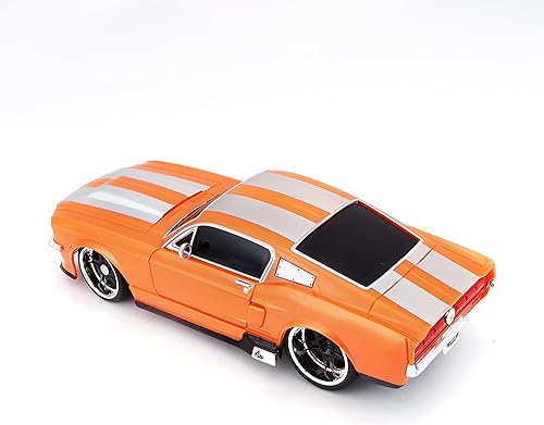 Miniatura 5 de Maisto Tech R/C 1:24 Escala 2.4 GHz 1967 Ford Mustang GT, Naranja Metálico