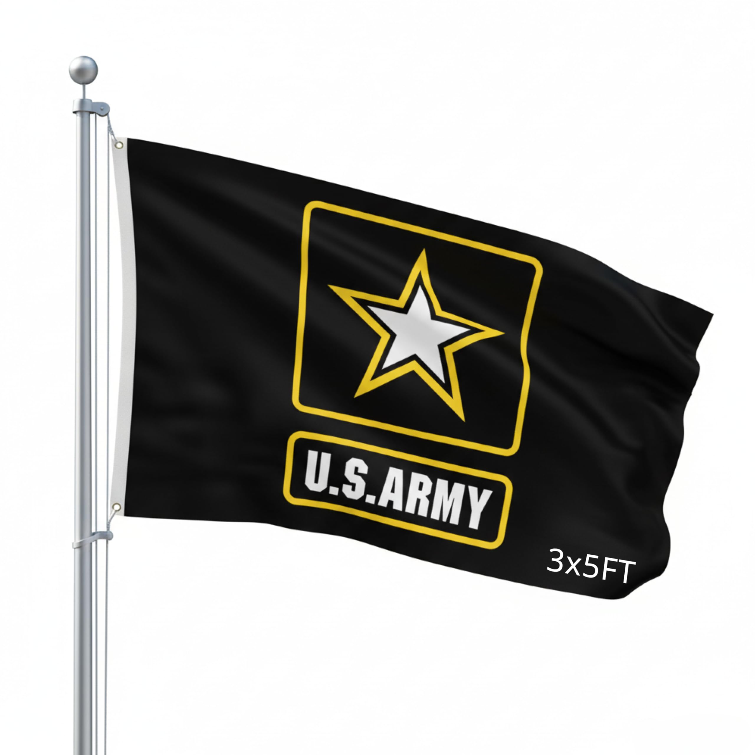Grand drapeau US Army Star polyester 3x5' parfait pour embellir votre jardin extérieur