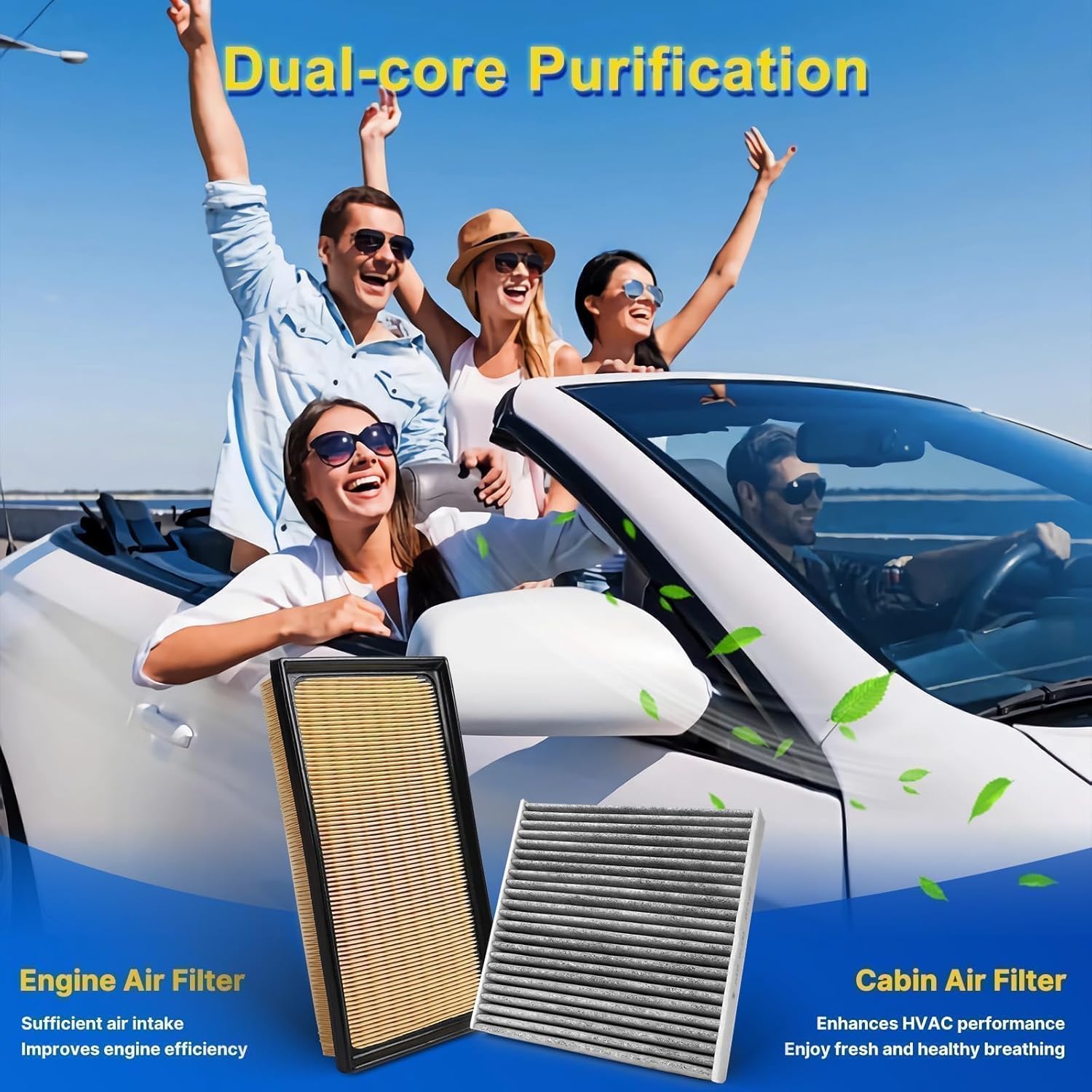 Cabin & Engine Air Filter for 2018-26 Hybird Camry, Avalon, RAV4/Prime, Sienna, Venza, Highlander, Grand Highlander, Crown/Signia, ES300h, NX350H, NX450H+, RX350H, RX450H+, C-HR, Corolla/Cross, UX200