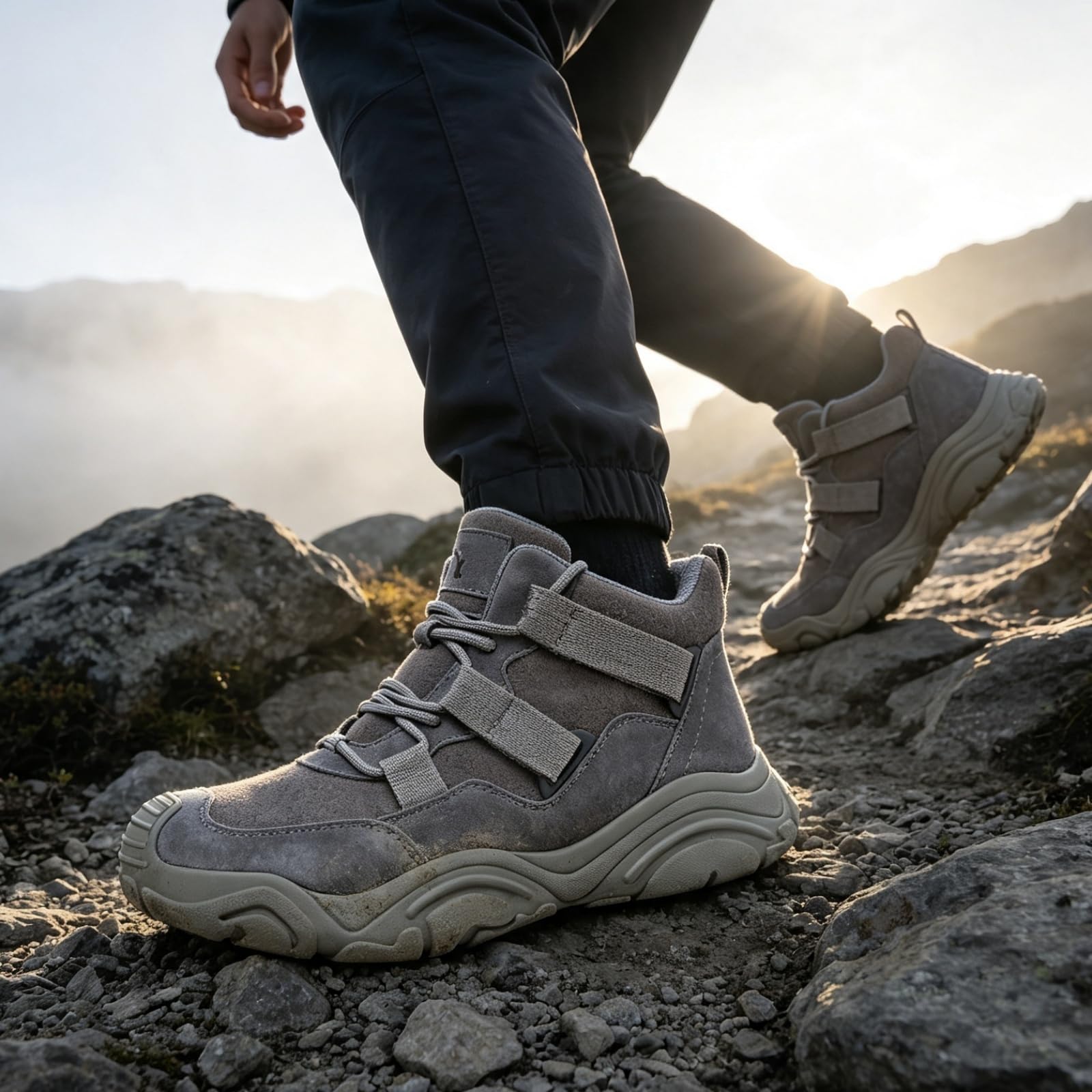 Botas Senderismo Impermeables Hombre Ligero Trekking Aire Libre | Ante Transpirable Caña Alta Con Cordones Antideslizante Con Plataforma Para Mochileros Acampadas Montaña